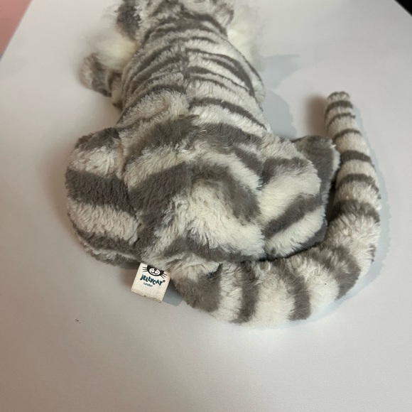 JELLYCAT Sacha Snow Tiger Plush Toy Rare Retired Stuffed Animal - Picture 5 of 6